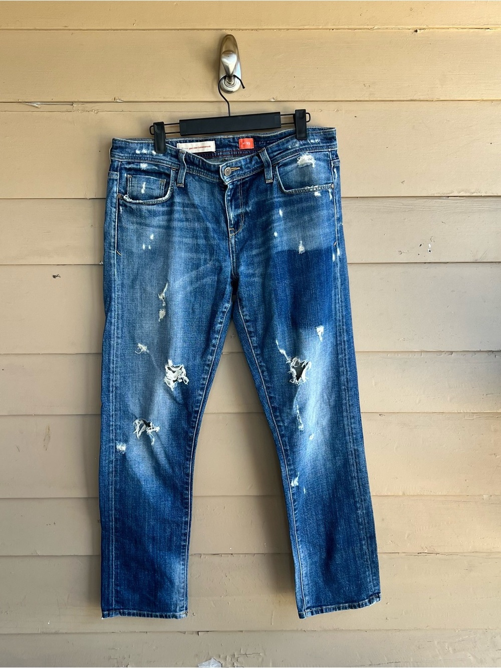 Pilcro and the Letterpress Distressed Dark Wash Denim Jeans Size 29